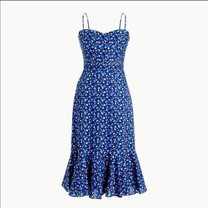 NWT J.Crew Liberty Floral Midi Ruffle Dress 16